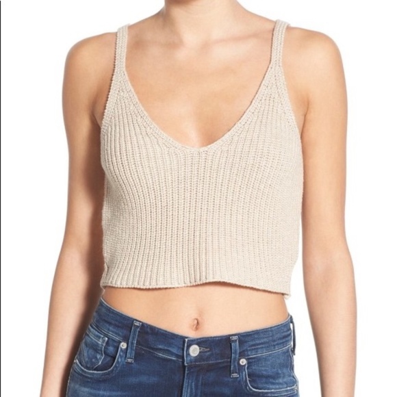 Nordstrom Tops - BP. Nordstrom Tan Crop Sweater Knit Tank